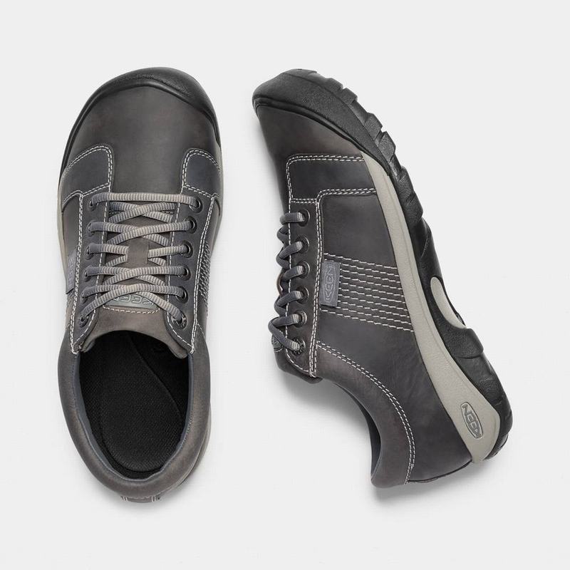 Discount Keen Austin Leather Lace-up Mens Casual Shoes Grey (7250-ELSHU)